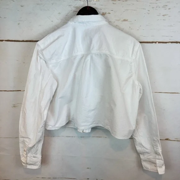 Good American | Crop Cotton Oxford Button-Up Shirt, XL - Picture 7 of 7